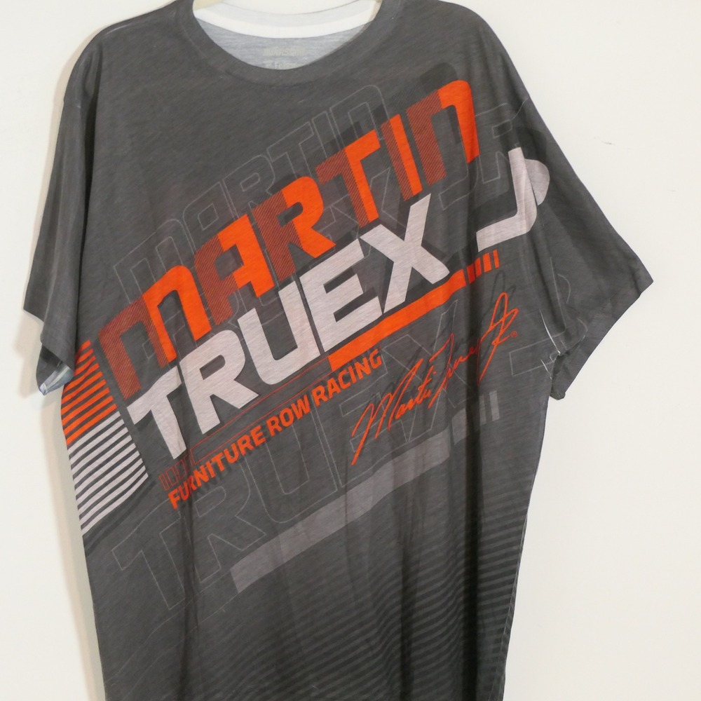 Mens Martin Truex Jr NASCAR T-Shirt XL Grey Orange Racing 78 Graphic Streetwear